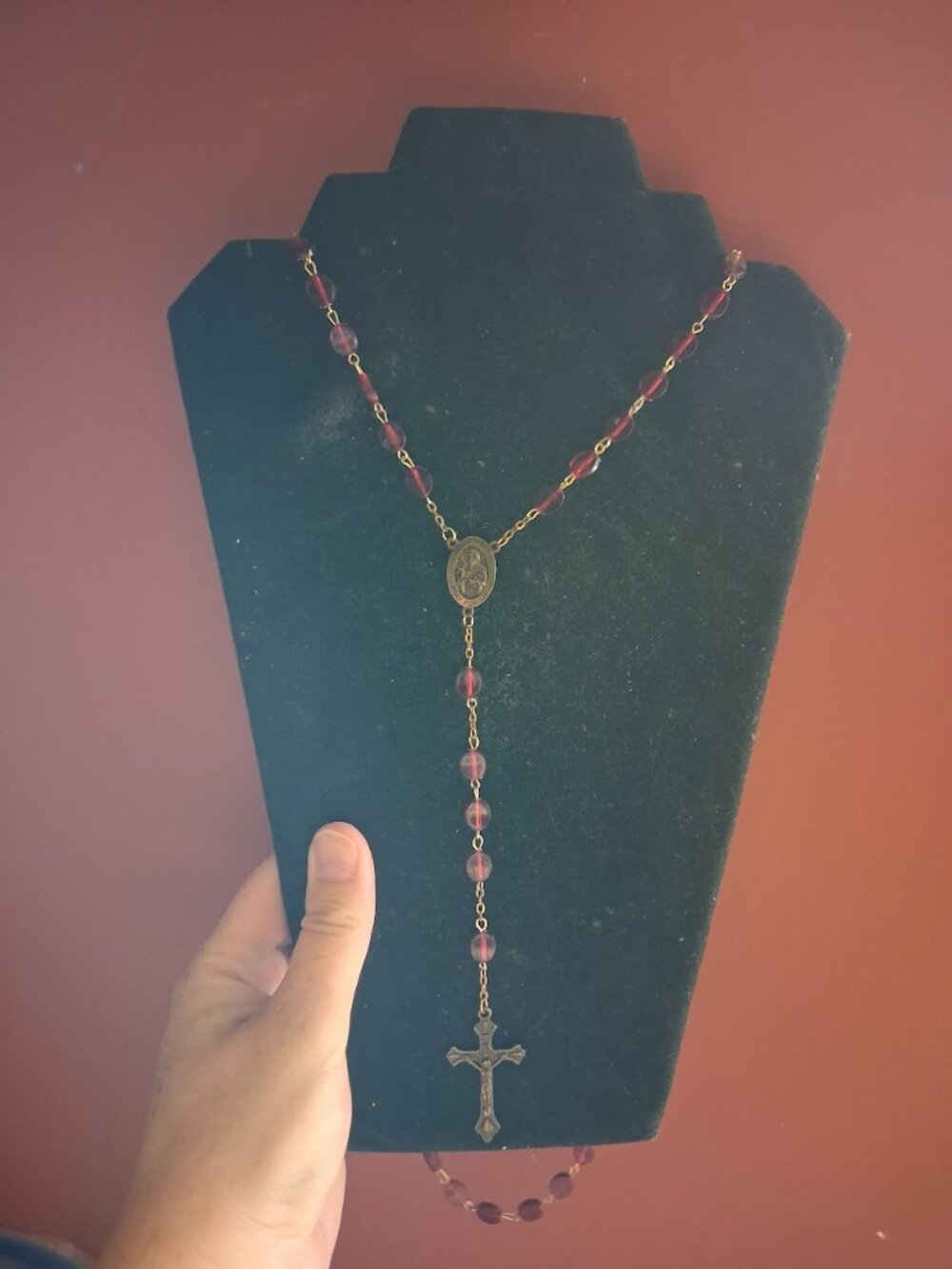 St. Therese red rosary